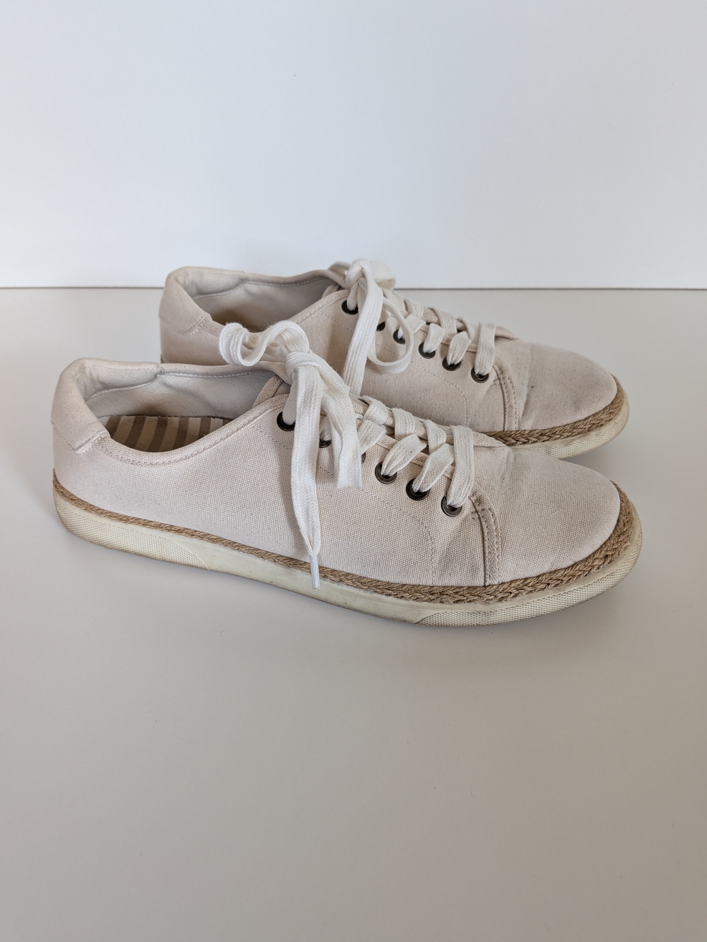Vionic Hattie Canvas Espadrille Sneakers 10 Ivory